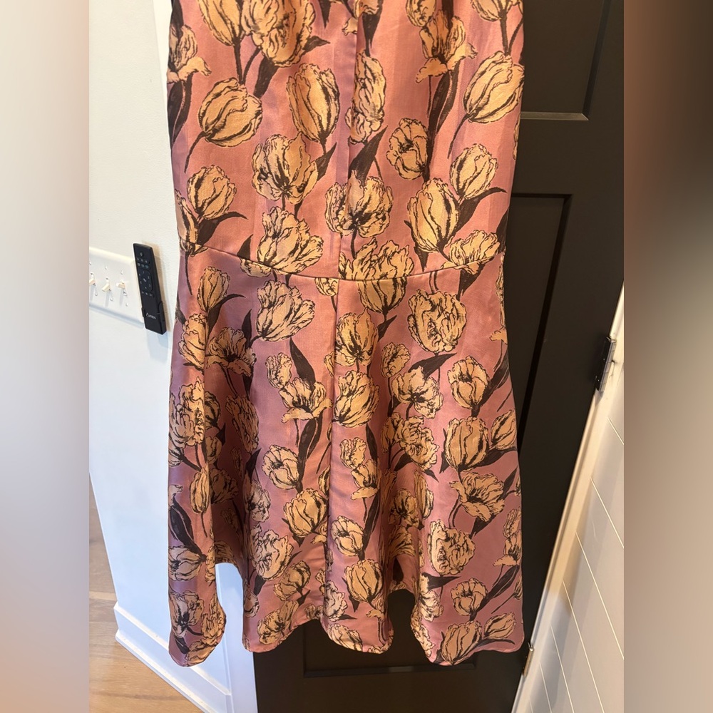 NWT Lulus Gowning Around Mauve Floral Jacquard Strapless Maxi Dress XS Gown - Picture 12 of 16